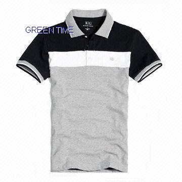 100% Cotton Fashionable Men's Polo Shirt with Cotton Knit Pique, Customer's Logos Welcomed