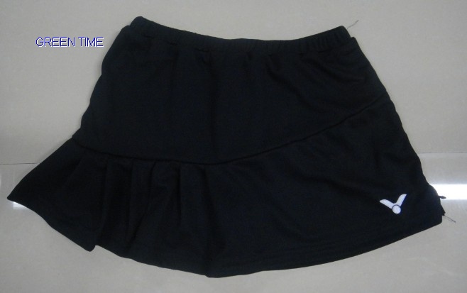 Tennis Skirts, Made of 100% PolyesterFabric, Azo-free, solid body with embroidery